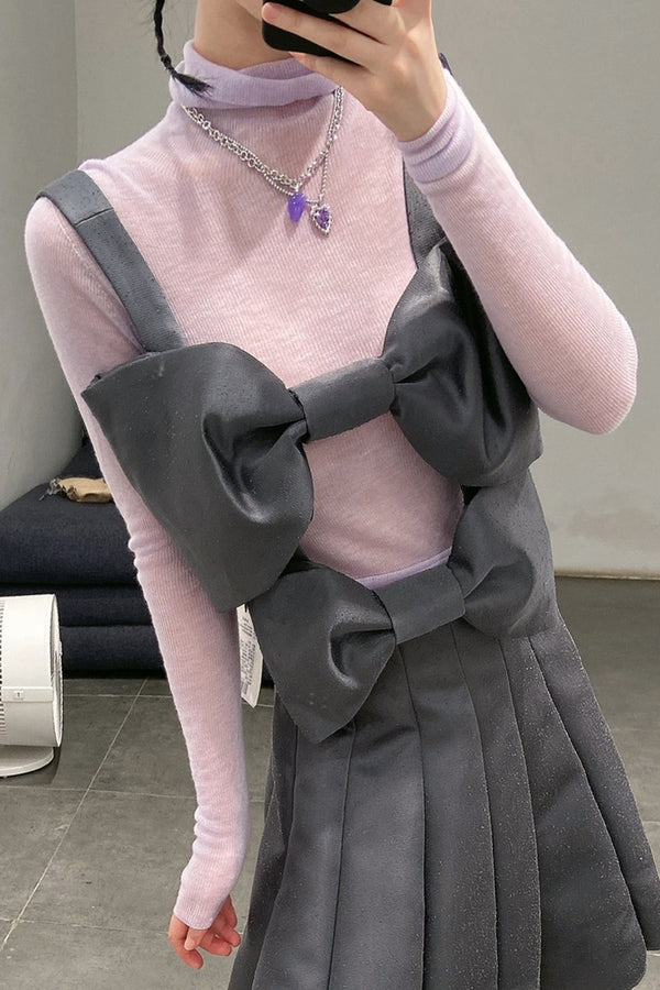 SWAYING/KNIT Seamless Water-soluble Wool Pullover SW212SZ74 Light Purple PS20